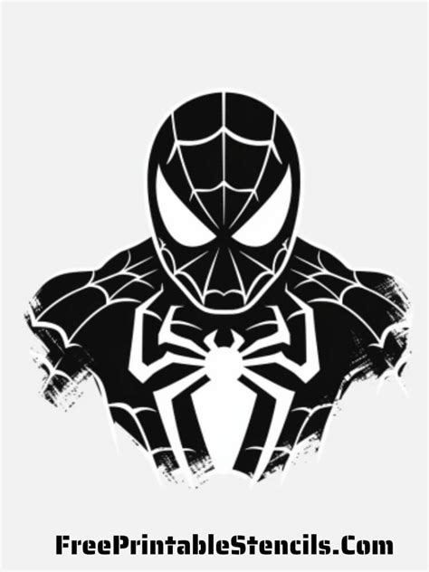 Spiderman Silhouette Stencil for Wall Art