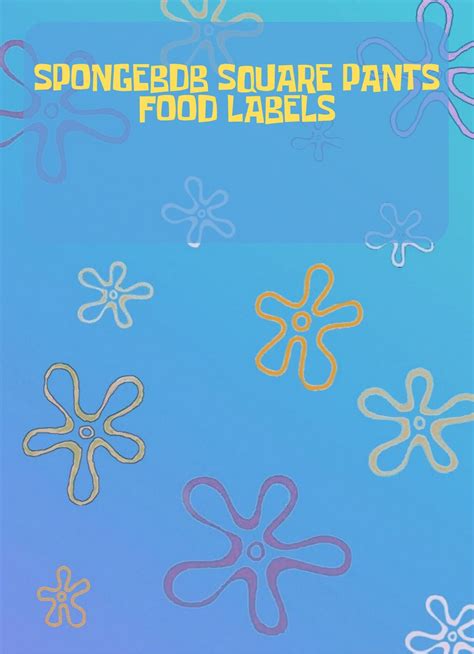 SpongeBob Label Ideas