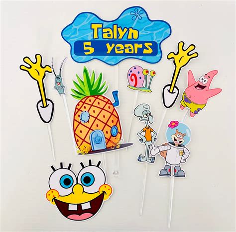 Description of Spongebob Cake Decorations Toppers