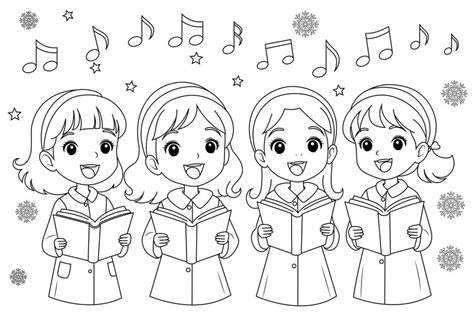 Spongebob Singing Christmas Carols Coloring Page