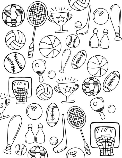 Free Sports Coloring Pages for Kids