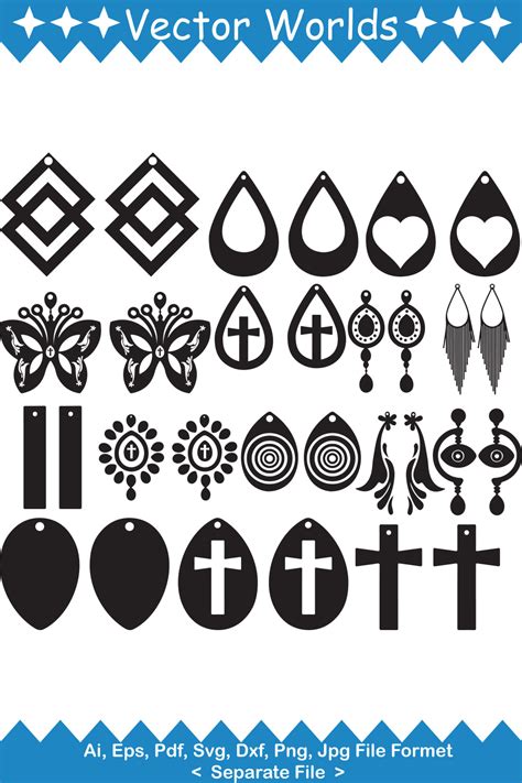 Square Earring Template