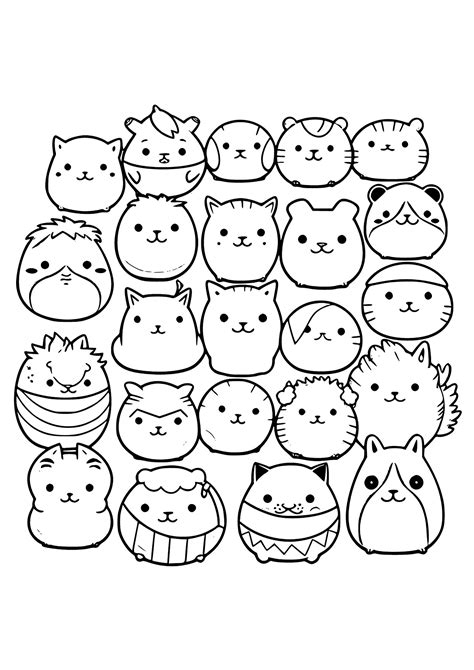 Squishmallow characters for kids to color