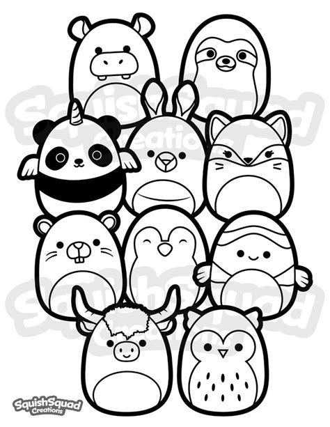 Squishmallow coloring images