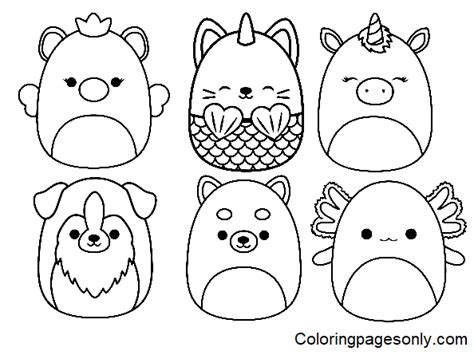 Squishmallow coloring pictures