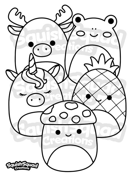 Squishmallow coloring printables