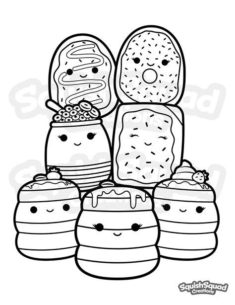 Squishmallow friends coloring pages