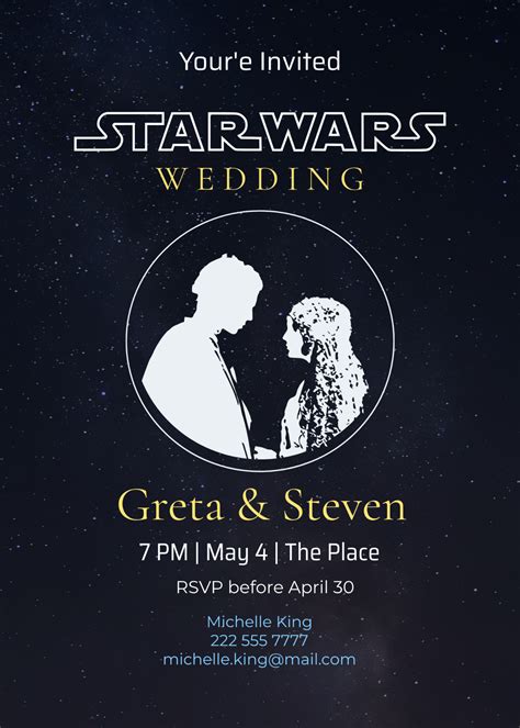 Star Wars Invitation Template Design 10