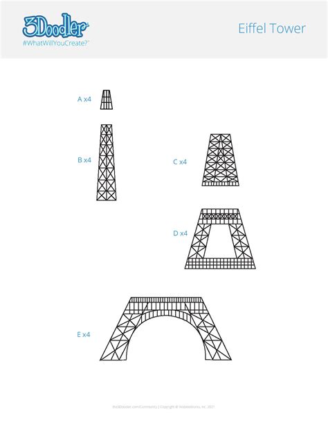 Step-by-Step Guide to Creating an Eiffel Tower 3D Pen Template