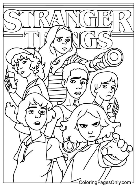 Stranger Things Coloring Pages