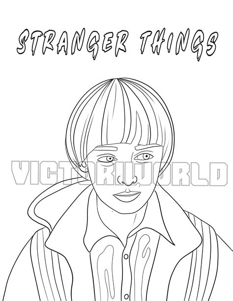 Stranger Things Fan Art Coloring Page