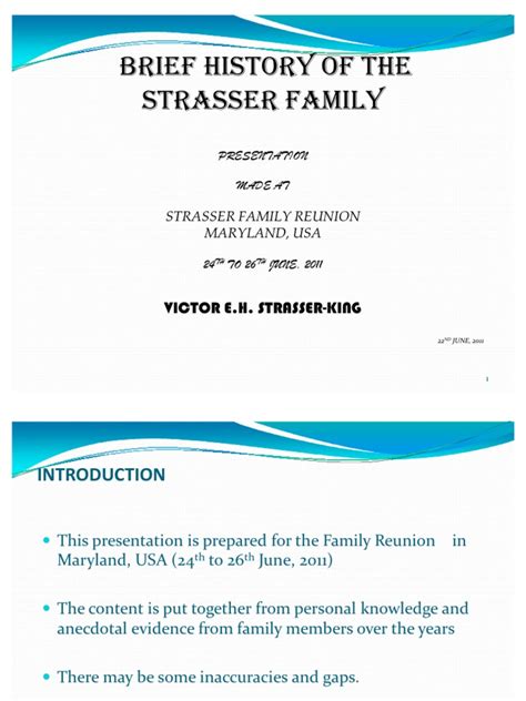 The Strasser Family Legacy