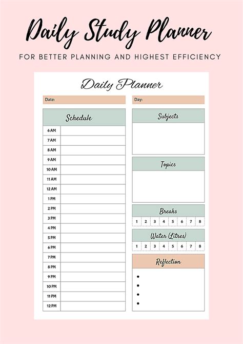 Study Planner Templates