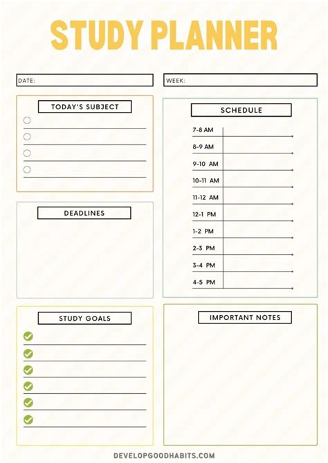 Study Session Template