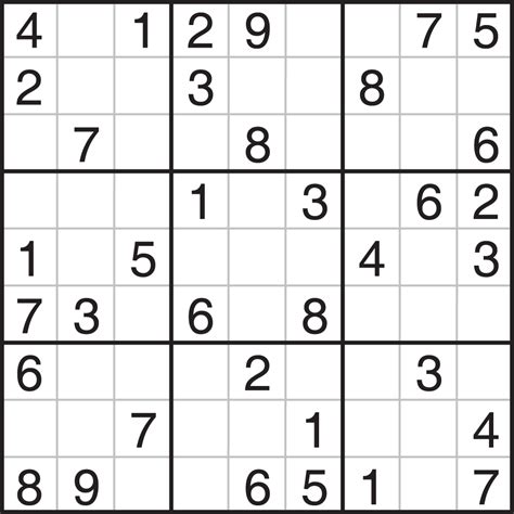 Sudoku Printable Example