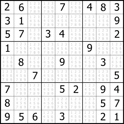 Printable Sudoku puzzles