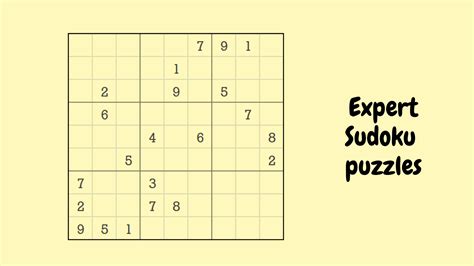 Sudoku Puzzle for Experts