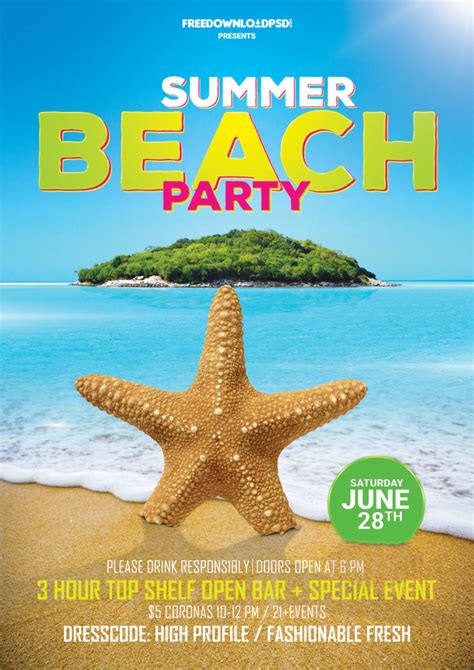 Summer Beach Party Flyer Template