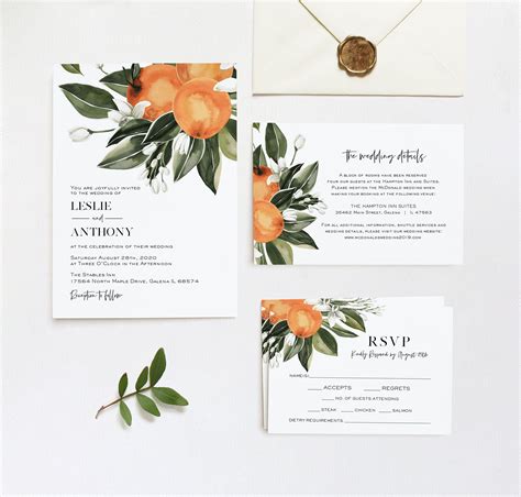 Summer Wedding Invitation Templates