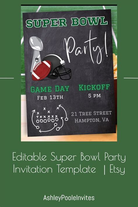 Super Bowl Party Invite Template 1