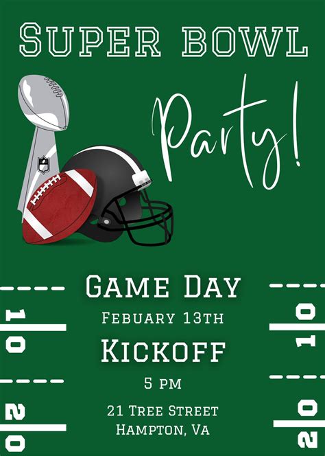 Super Bowl Party Invite Template 10