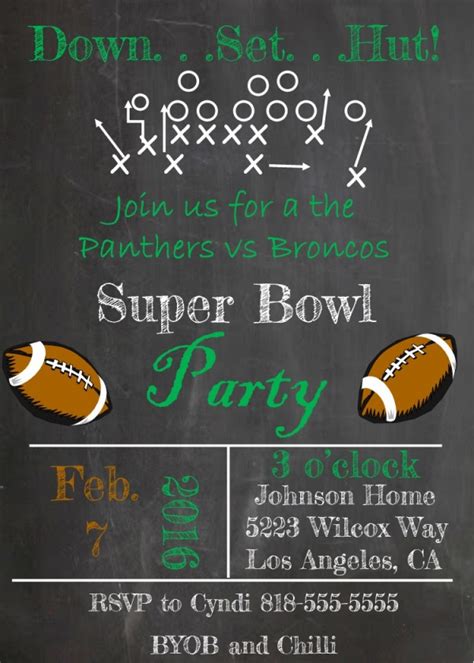 Super Bowl Party Invite Template