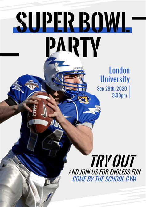 Super Bowl Party Invite Template 6