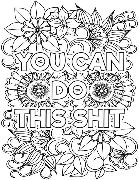 Swear Word Coloring Book Designs