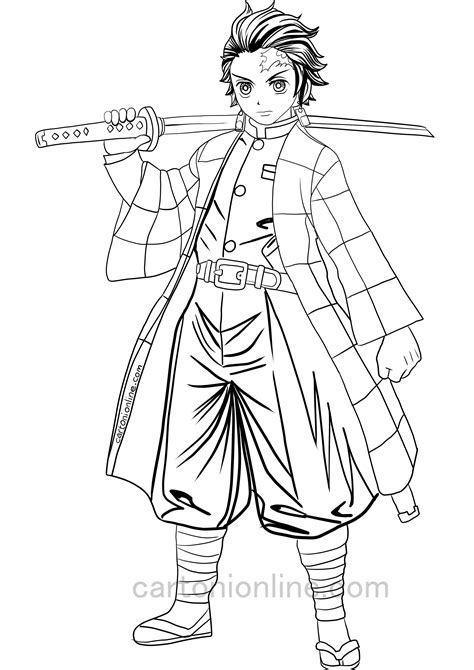 Tanjiro Kamado coloring page