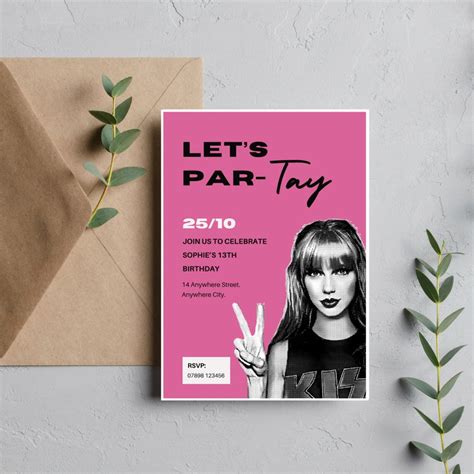 Taylor Swift Invitation Template