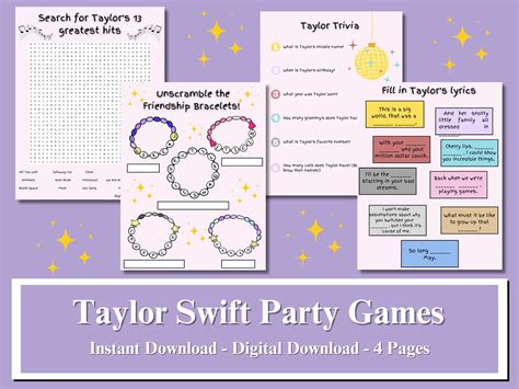 Taylor Swift Party Activities