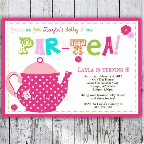 Tea Party Invitation Ideas for Kids