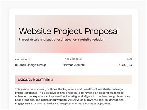 Template 4: Project Proposal