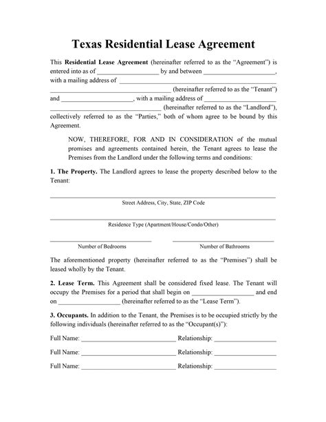 Texas Lease Agreement