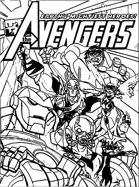 The Avengers Coloring Page