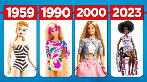 Barbie evolution over the years