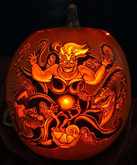 The Little Mermaid Pumpkin Design