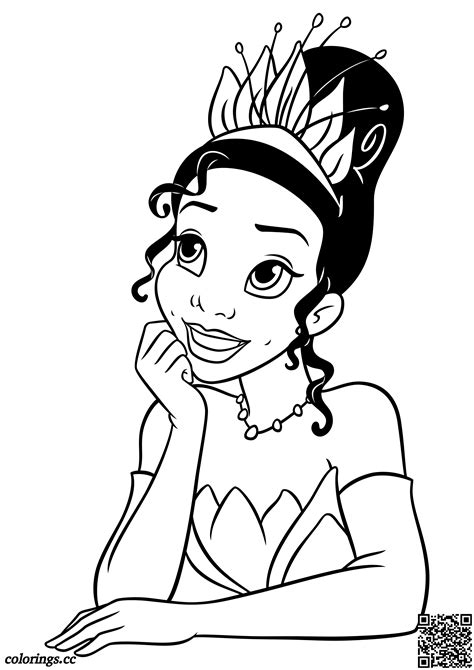 Tiana coloring activities for kids