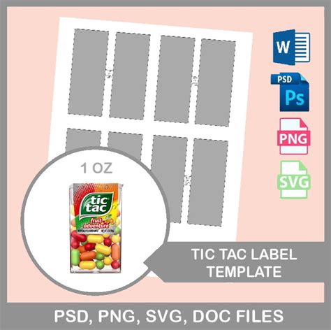 Tic Tac Labels for Books