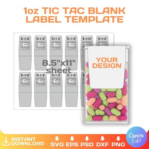 Tic Tac Labels for Tools