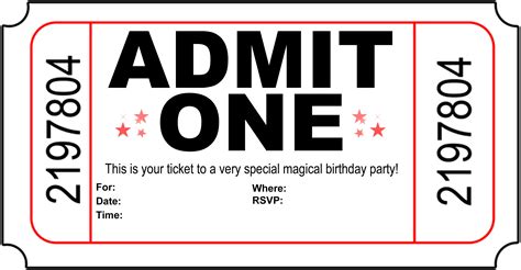 Ticket Invitation Template