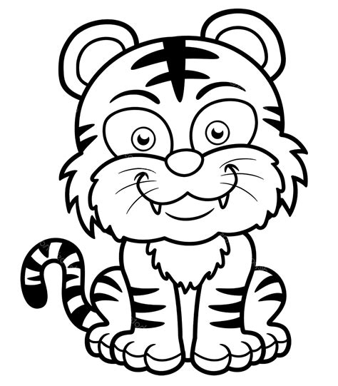 Tiger coloring pages for adults