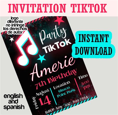 TikTok Event Invitation Templates