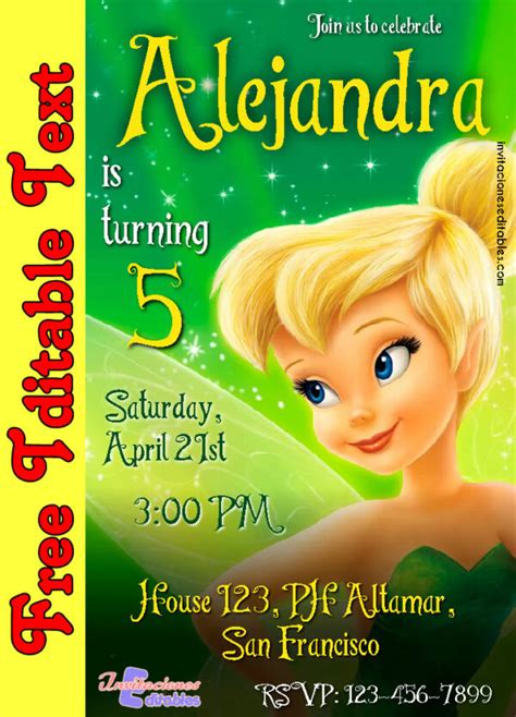 Tinkerbell Invitation Idea 1