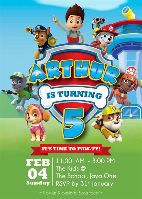 Tips for Customizing Paw Patrol Invites Printable