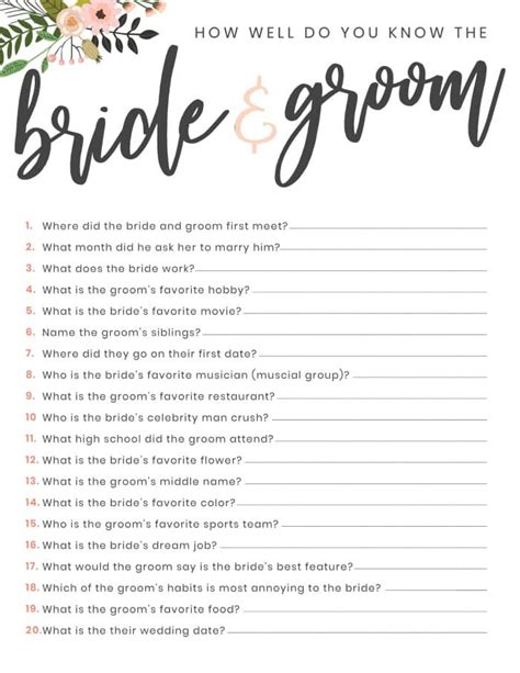 Tips for Using Bridal Shower Games Printables