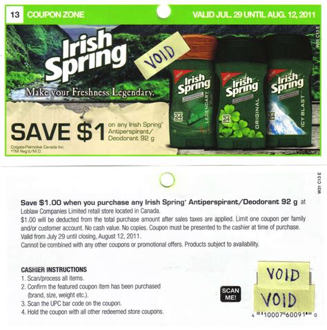 Tips for Using Irish Spring Printable Coupons