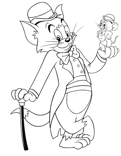 Tom and Jerry Coloring Page