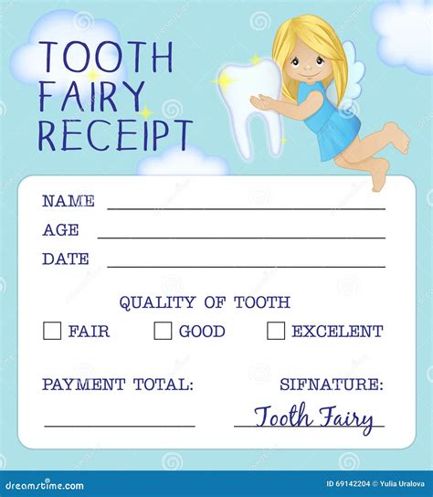 Tooth Fairy Receipt Design