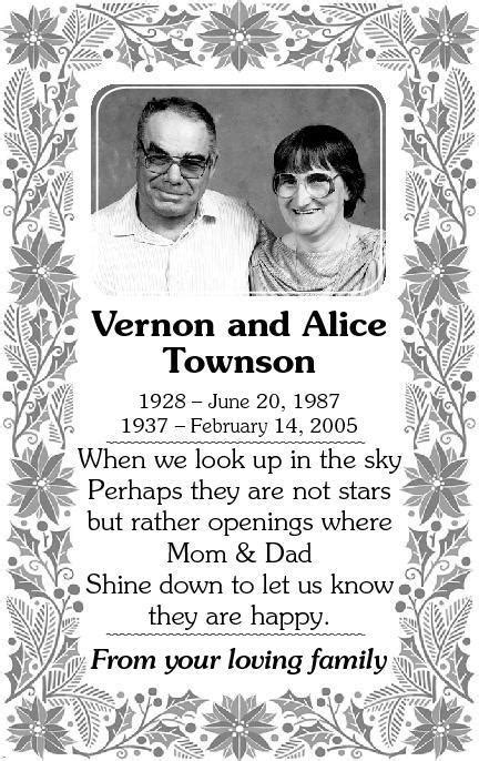 Townson Obituary Example 4